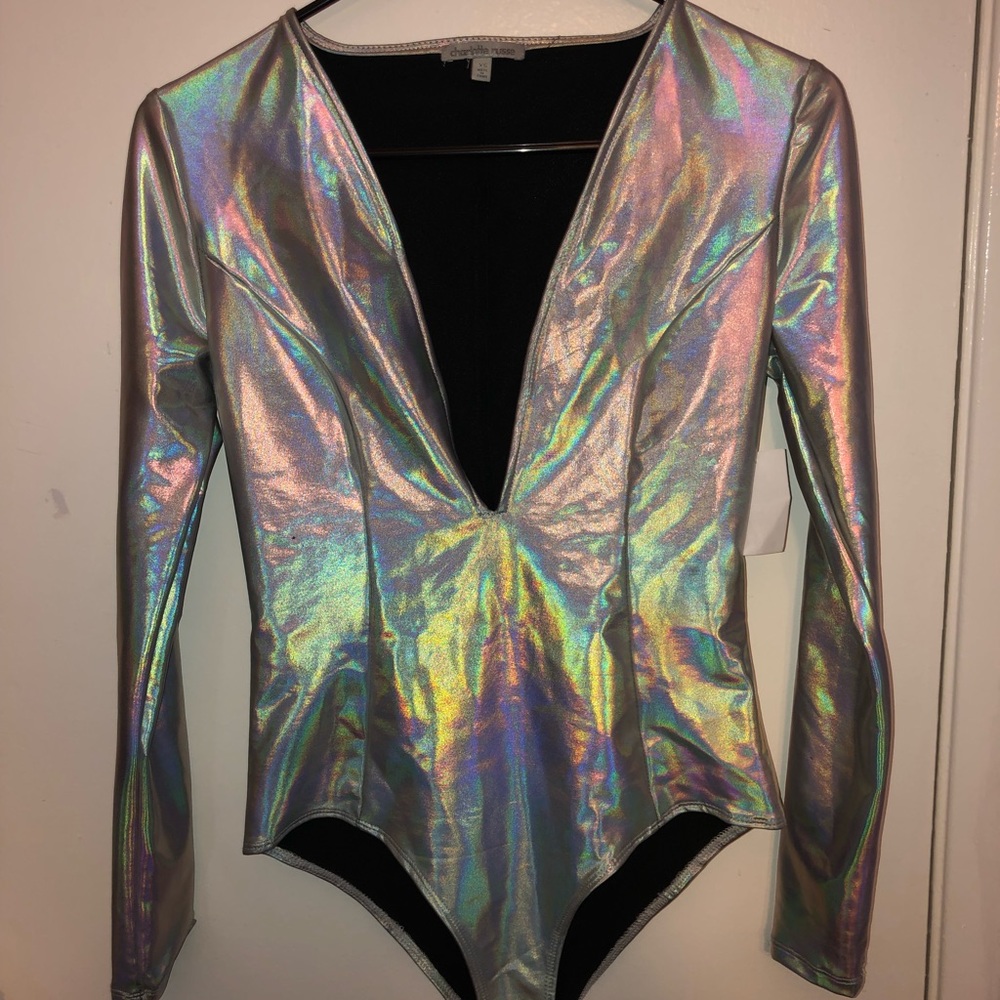 🚫SOLD🚫Long-sleeve Holographic Bodysuit